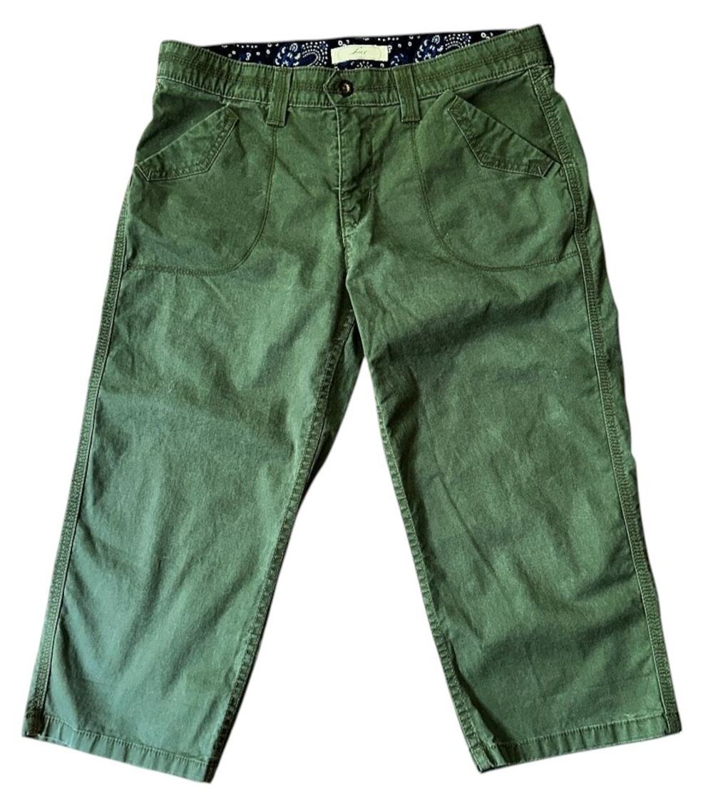 Levi's Green Mid-Rise Cropped Capri Pants 12